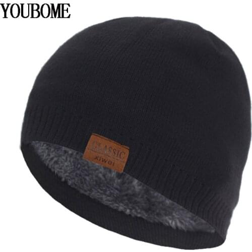 Warm Thick Mens Knitted Hat Women Winter Hats For Men Skullies Beanies Skull cap Gorras Bonnet Sport Male Beanie Winter Hat Cap
