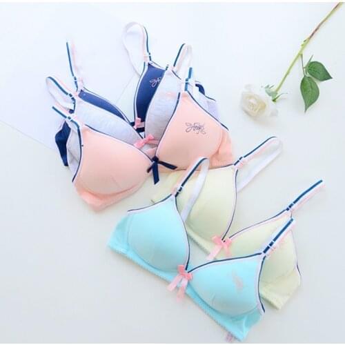 Sport Puberty Girl Cotton Underwear Teen Child Fitness Bra Youth Small Breast Bra Adolescente Teen Bra Girls Underwear 12-16Y