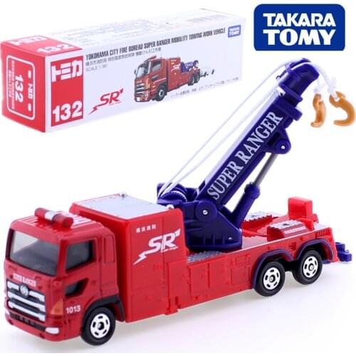 Takara Tomy Tomica No.132 Yokohama City Fire Bureau Super Ranger Mobility Towing Work Vihecle 1/ 90 Diecast Car Model Baby Toys