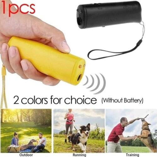 Pet Dog Repeller Anti Barking Stop Bark Training Device Trainer LED Ultrasonic 3 in 1 Anti Barking Ultrasonic Without Battery