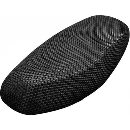 Uxcell XL Black Motorcycle Scooter Net Mesh Seat Full Cover Breathable Protector Cushion