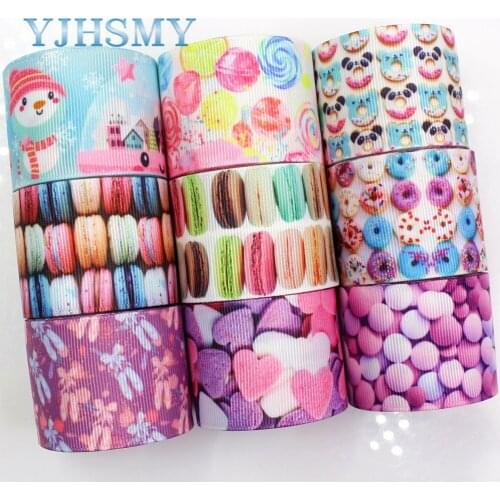 YJHSMY,G-18716-611,38 mm 10 yards Cartoon Printed grosgrain ribbons,DIY handmade Hair accessories Material wedding gift wrap