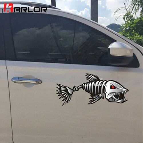 1 Pair 3D Funny Fish Bones Stickers Creative Auto Products Car Stickers Vinyl Decals Motorcycle Car Styling Accessories For Auto