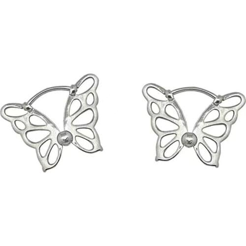 POTCET Womens Butterfly Stud Earrings Geometric Fashion Retro Hip Hop Personality Party Jewelry