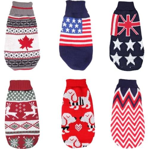 Winter Warm Pet Dog Clothes for Small Dogs Cartoon Puppy Dog Cat Sweater Yorkies Shih Tzu Pullover Pets Dogs Clothing ropa perro