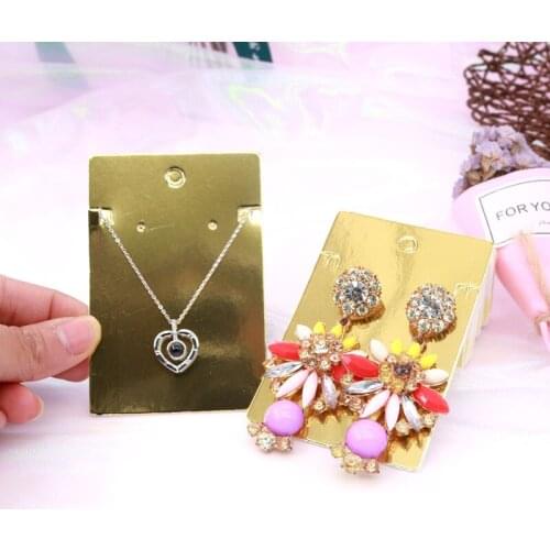 Gold Necklace Card Can Customize Logo 6x9cm Jewelry Display Card Paper Cards 1000pcs/lot Price Tags