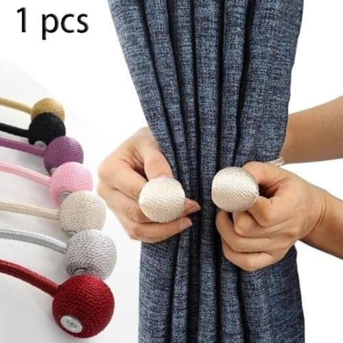 1Pc Magnetic Pearl Ball Curtain Tiebacks Accesorios Curtain Cilp Accessory Curtain Holder Buckle Rope