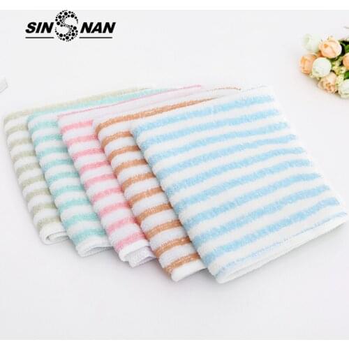 1PC Microfiber Washing Windows Kitchen Towel Superabsorbent Dishcloth Towels Glass/Floor/Car Bowl Cloth Color Strip Rags