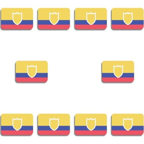 10Pcs/Lot Ecuador Acrylic Flag Brooch Pin Flag Large Badge Hat Backpacks Jeans Accessory Jewelry Gift