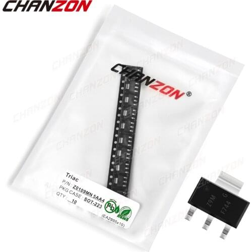 10Pcs Z0109MN 5AA4 SOT-223 Triac SCR Transistor Bipolar Junction BJT Triode Thyristor Tube Fets SMD 1A 600V Integrated Circuits