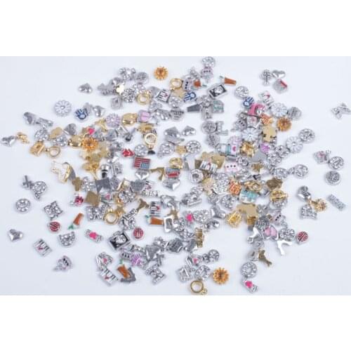 100PCS Fashion Mixed Lots of Floating Locket Charms #91013