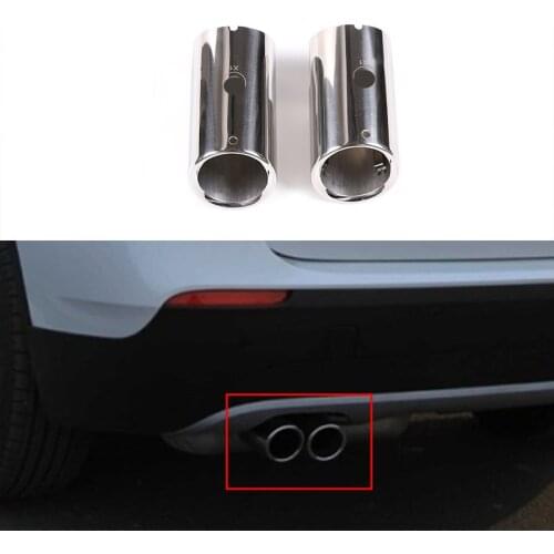 2pcs/set For BMW 2010-2013 X1 sdrive 20i E84 Car Exhaust Tail Muffler 304 Stainless Steel tail throat Pipes