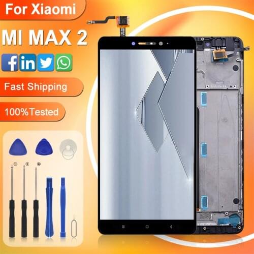 Catteny 6.44inch For Xiaomi Mi Max 2 Lcd Touch Panel Screen Digitizer Assembly Replacement For Xiaomi Max 2 Display With Frame