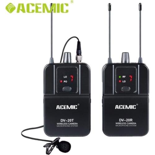 Acemic DV20 DV-20 wireless DV/Camera system interview microphone lavalier microphone Digital ID code 40 selectable channels