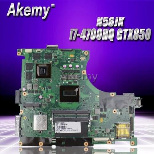 Akemy N56JK Motherboard i7-4700HQ GTX850 2GB For For Asus N56J G56J G56JK Laptop motherboard Mainboard N56JK N56JK Motherboard