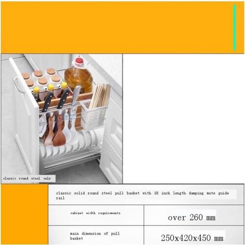 Accessories Organizador Armario Cocina Pantry Cupboard Storage Stainless Steel Cuisine Cozinha Organizer Kitchen Cabinet Basket
