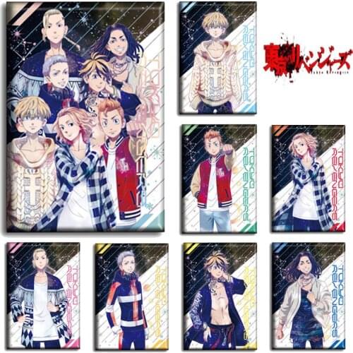Anime Tokyo Revengers Hanagaki Takemichi Hinata Tachibana Naoto Cosplay Fridge Magnet Cartoon Magnetic Patch Home Decor Toy Gift