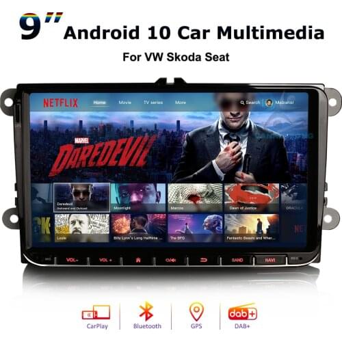 9" Android 10.0 Car Stereo Multimedia Player Autoradio DAB+ 4G GPS CarPlay for VW Passat CC Polo Golf Tiguan Caddy