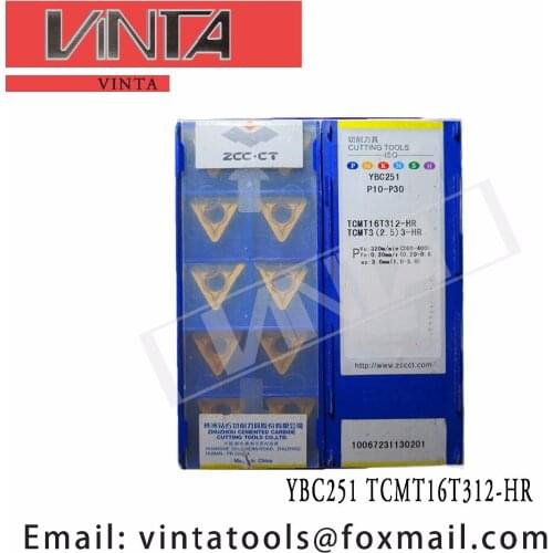 Free shipping high quality 10pcs/lots YBC251 YBD102 YBD152 TCMT16T312-HR cnc carbide turning inserts