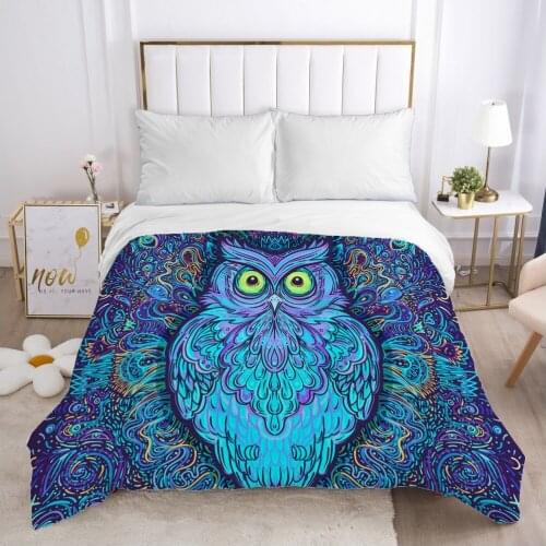 Bohemian Duvet cover Quilt/Blanket/Comfortable Case Double King Bedding 140x200 240x220 200x200 for Home owl