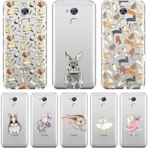 Phone Case For Huawei Honor 6A 4C 5C 6C Pro Soft Silicone Kawaii Rabbit Cartoon Cute Back Cover For Huawei Honor 6 5A 4X 5X 6X