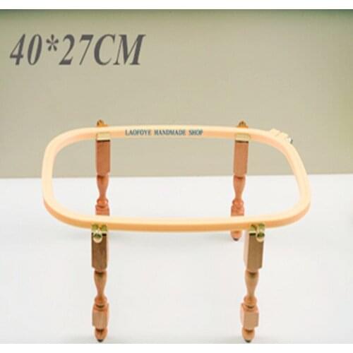 Embroidery Hoop Stand Wood DIY Cross Stitch Hoop Set Embroidery Ring Frame Portable Embroidery Tools 40cm
