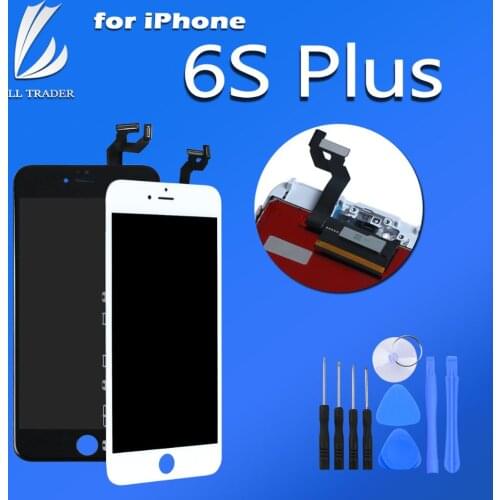 For iPhone 6s Plus LCD Display Screen Replacement Assembly Touch Digitizer 3D Touch Free Tools 6SP Black White Camera Holder
