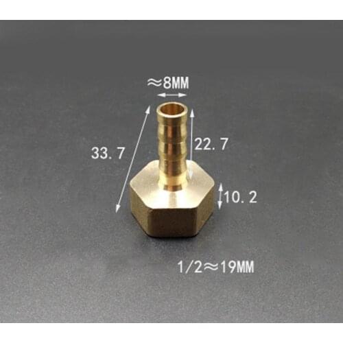 DN15 1/2" BSP Female x 8mm Hose Barb Brass Pipe Fitting Adapter Coupling