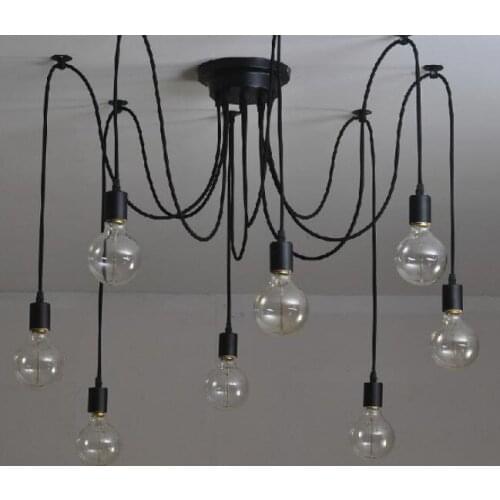 Edison Design droplight Edison Vintage Spider Chandelier pedant Lamp,10 head E27 Edison Chandeliers American Style Led Bulbs