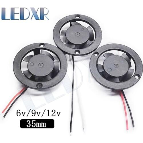 Hydraulic LED radiator for car and motorcycle headlight lamp radiator 6V/9V/12V exhaust fan outer diameter 32mm/35mm/40mm 5 fans