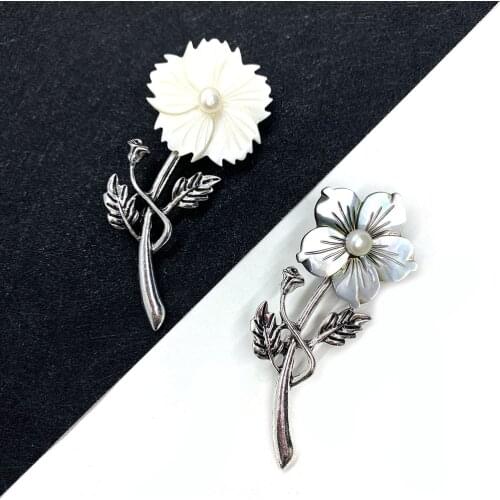 The Exquisite Plant-shaped Shell Pendant Size 76x30, 76x34mm Charm Is Used To Make DIY Necklaces and Other Jewelry Accessories