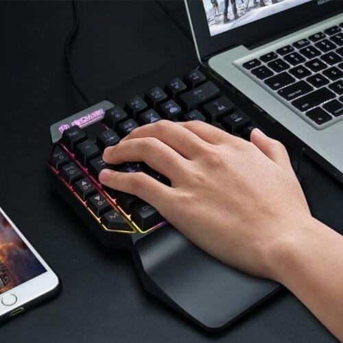 39 Keys Luminous Gaming Keyboard For Gamer Laptop Computer Wired Keyboards For Windows iOS Android механическая клавиатра