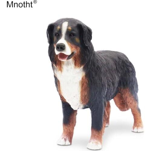 Mnotht Animal Dog Toy 1/6 Bernese Mountain Dog Model Resin Mini Scene Accessory for Action Figure Collection Decoration Gift