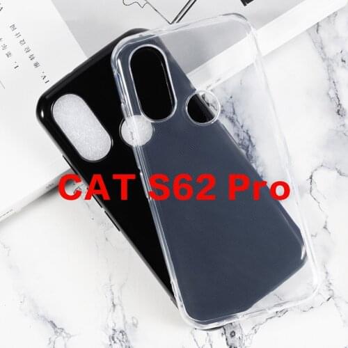 Soft Black TPU Case For CAT S62 Pro Back Cover Anti-knock Transparent Phone Case For Caterpillar CAT S62 S52 S42 H+ Silicon Case