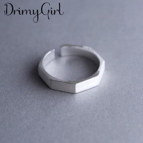 New Hot Sale Exaggerated Adjustable Size Hexagon Rings For Women Men Girl Party Gifts Minimalist Jewelry 2021