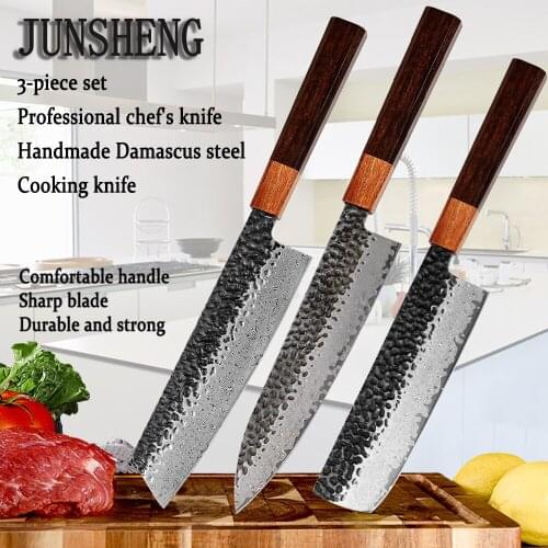 VG10 Handmade Chef Knife Damascus Forged Steel Wooden Handle Sharp Kitchen Fruit Vegetable Knife Practical Daily Use Meat Knife