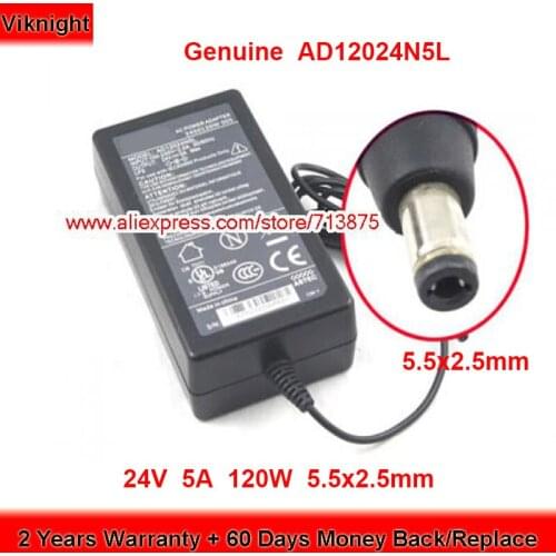 Genuine EM-2405 120W Charger AD12024N5L 24V 5A AC Adapter for EMERSON 2450120W 005 Power Supply