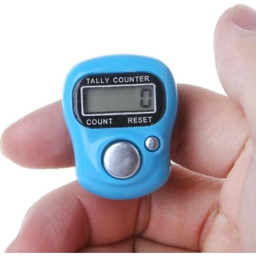 P15F Mini Stitch Marker And Row Finger Counter LCD Electronic Digital Tally Counter For Sewing Knitting Weave Tool Finger Random