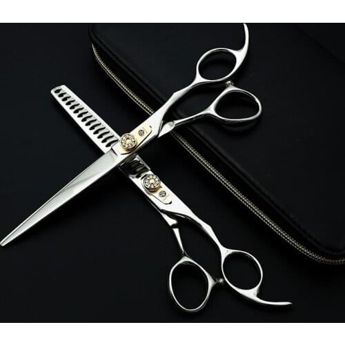 Purple Dragon High Quality 7.5 inch Pet Shears Clippers Professional Pet Scissors for Dog Grooming Scissors Out of Thin