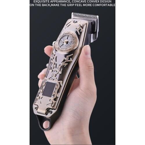 KM-2617 Original Professional Adjustable Finishing Hair Trimmer Barber Shop LED Display Taper Lever Electric Hair Clipper Beard