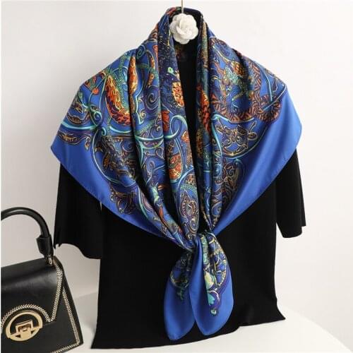 Summer Design Headband Twill Square Scarf For Women Hair Wrap Headscarf Print Shawl Neckerchief Female Foulard Hijab Bandana