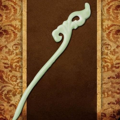 Handmade Ceramics Hairpin Classical Chinese Style Hair Clasp Female Vintage Headdress Elegant Delicate Designed Hair Stick