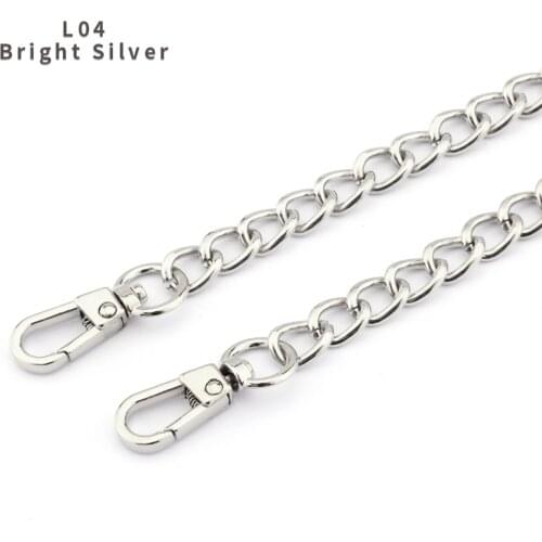 Bag Chain Accessories Bag Strap Shoulder Strap Cross Light Silver Chain Removable Aluminum DIY Purse Chain Metal Bag Accessories