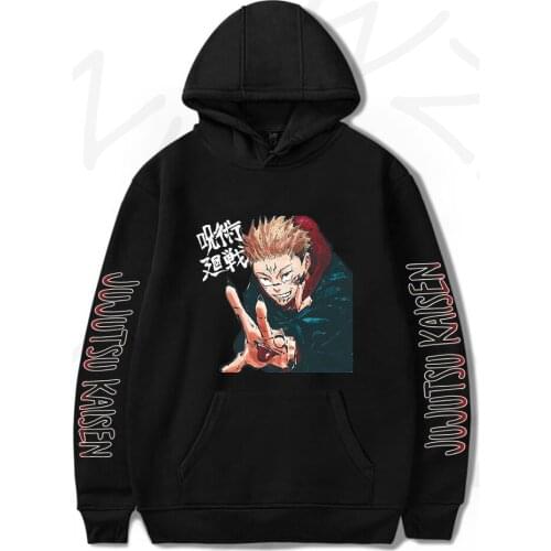Anime Hoodies Jujutsu Kaisen Hooded Sweatshirts Men/women Casual Oversized Pullovers Autumn Winter Fashion Clothes Print New