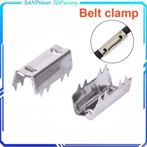 10pcs 3d printer open belt clip open-end timing belts openbuilds belt clamp crimp style