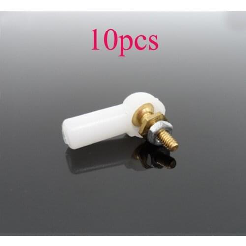 10PCS DIY Model Accessories M2 M3 Ball Head Buckle Plastic Push Pull Rod End Length 16mm/17mm Servo Linkage Connector with Screw