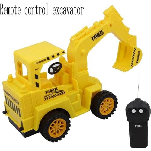 2021 New childrens remote control car toy electric remote control excavator car gift toy