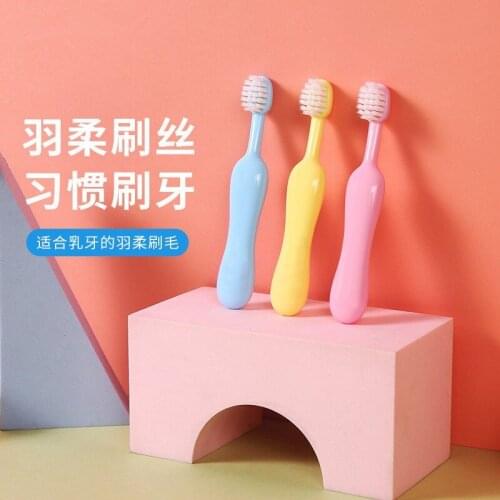 3PC children soft silicone training toothbrush baby child teeth oral care toothbrush tool kids toothbrush baby supplies 3-6 year