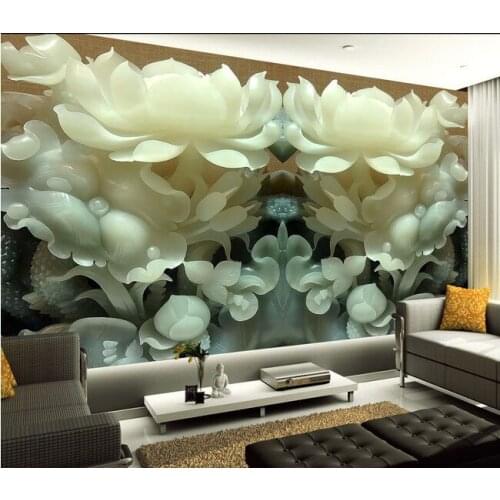 Custom 3D wallpaper, lotus murals for the living room bedroom TV background wall waterproof wallpaper