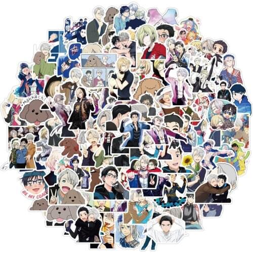 50/100Pcs Japanese Anime Stickers YURI!!! On ICE Graffiti Stickers For Motorcycle Luggage Laptop Bicycle Skateboard Pegatinas